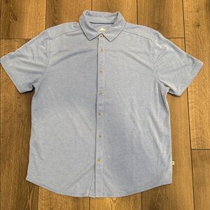 Men’s Short Sleeve Button Down Tommy Bahama Blue Shirt Sz M